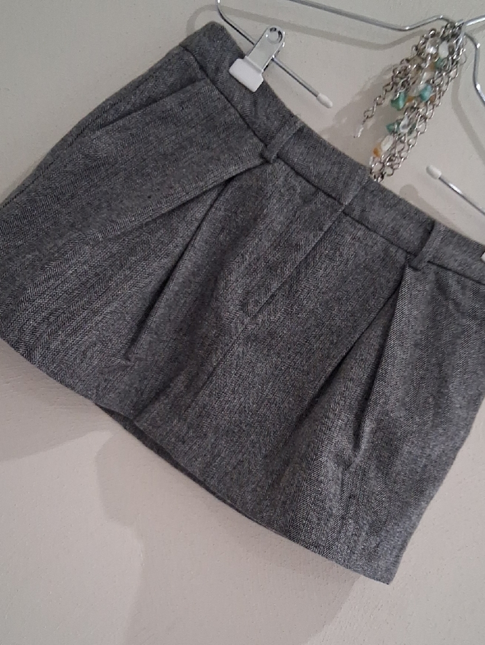 Forever 21 Gray Herringbone Skirt